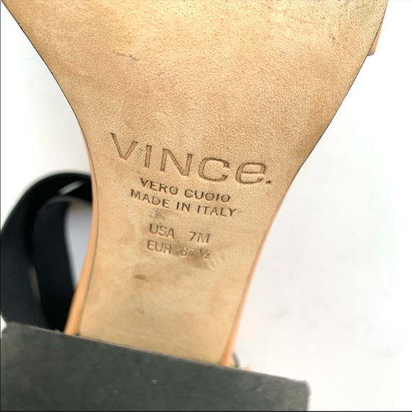 Vince Colorblock Double Ankle Strap Sandals Heels 37 - Picture 10 of 11